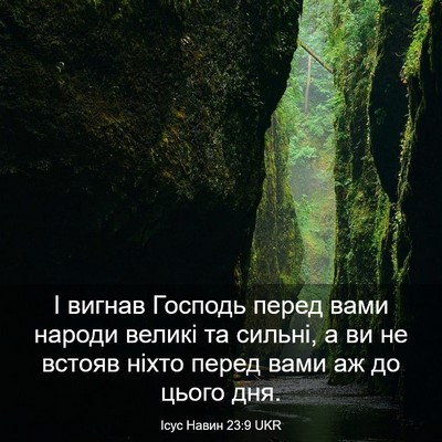 Picture 03 - Ісус Навин 23:9 UKR - І вигнав Господь перед - Bible Verse Picture