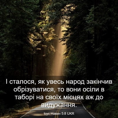 Picture 03 - Ісус Навин 5:8 UKR - І сталося, як увесь народ - Bible Verse Picture