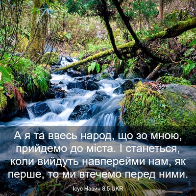 Picture 03 - Ісус Навин 8:5 UKR - А я та ввесь народ, що зо - Bible Verse Picture
