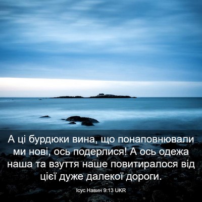 Picture 03 - Ісус Навин 9:13 UKR - А ці бурдюки вина, що - Bible Verse Picture
