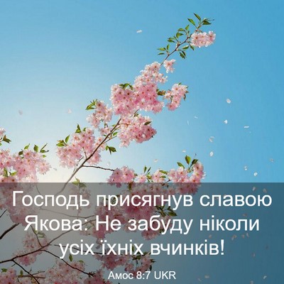Picture 03 - Амос 8:7 UKR - Господь присягнув славою - Bible Verse Picture