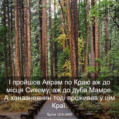 Picture 03 - Буття 12:6 UKR - І пройшов Аврам по Краю аж - Bible Verse Picture
