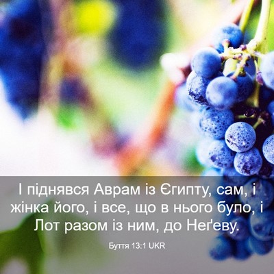Picture 03 - Буття 13:1 UKR - І піднявся Аврам із Єгипту, - Bible Verse Picture