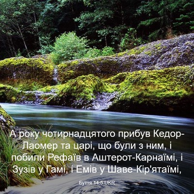 Picture 03 - Буття 14:5 UKR - А року чотирнадцятого - Bible Verse Picture