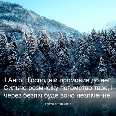 Picture 03 - Буття 16:10 UKR - І Ангол Господній промовив - Bible Verse Picture