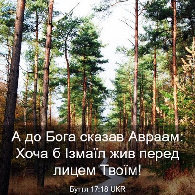 Picture 03 - Буття 17:18 UKR - А до Бога сказав Авраам: - Bible Verse Picture