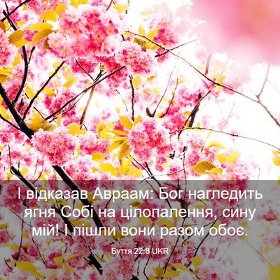 Picture 03 - Буття 22:8 UKR - І відказав Авраам: Бог - Bible Verse Picture