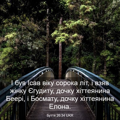 Picture 03 - Буття 26:34 UKR - І був Ісав віку сорока літ, - Bible Verse Picture