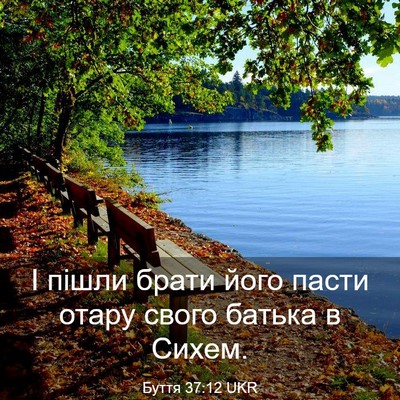 Picture 03 - Буття 37:12 UKR - І пішли брати його пасти - Bible Verse Picture