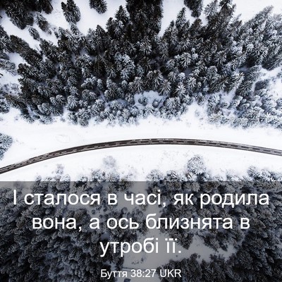 Picture 03 - Буття 38:27 UKR - І сталося в часі, як родила - Bible Verse Picture