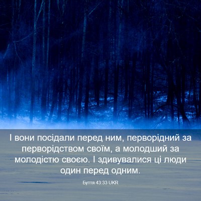 Picture 03 - Буття 43:33 UKR - І вони посідали перед ним, - Bible Verse Picture