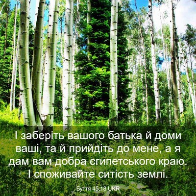 Picture 03 - Буття 45:18 UKR - І заберіть вашого батька й - Bible Verse Picture