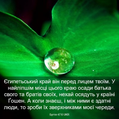 Picture 03 - Буття 47:6 UKR - Єгипетьський край він - Bible Verse Picture