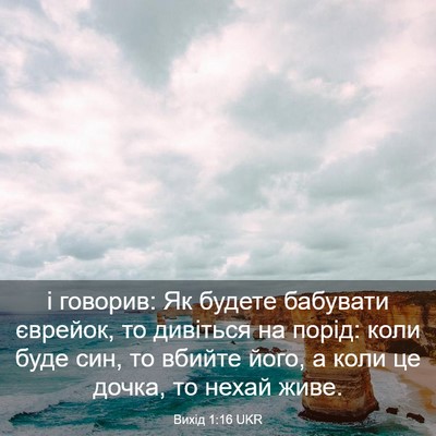 Picture 03 - Вихід 1:16 UKR - і говорив: Як будете - Bible Verse Picture
