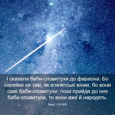 Picture 03 - Вихід 1:19 UKR - І сказали баби-сповитухи - Bible Verse Picture