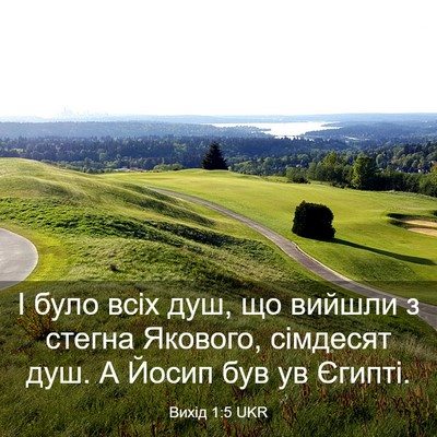 Picture 03 - Вихід 1:5 UKR - І було всіх душ, що вийшли з - Bible Verse Picture