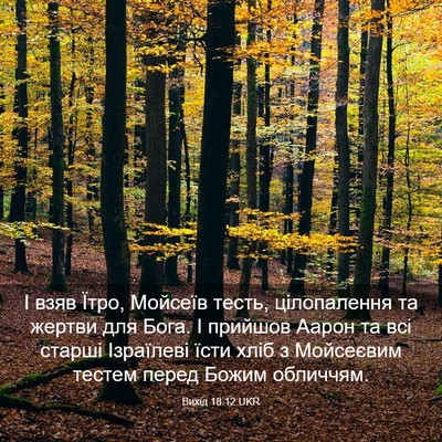 Picture 03 - Вихід 18:12 UKR - І взяв Їтро, Мойсеїв тесть, - Bible Verse Picture