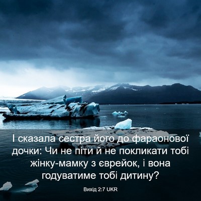 Picture 03 - Вихід 2:7 UKR - І сказала сестра його до - Bible Verse Picture