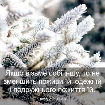 Picture 03 - Вихід 21:10 UKR - Якщо візьме собі іншу, то - Bible Verse Picture
