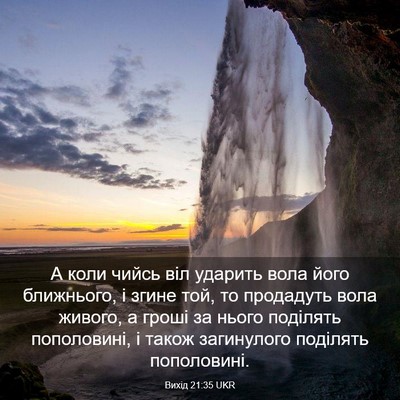 Picture 03 - Вихід 21:35 UKR - А коли чийсь віл ударить - Bible Verse Picture