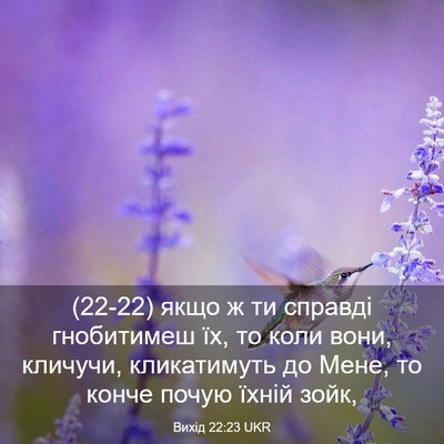 Picture 03 - Вихід 22:23 UKR - (22-22) якщо ж ти справді - Bible Verse Picture