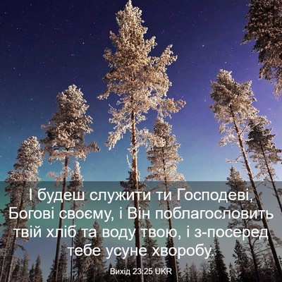 Picture 03 - Вихід 23:25 UKR - І будеш служити ти - Bible Verse Picture