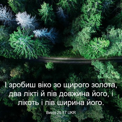 Picture 03 - Вихід 25:17 UKR - І зробиш віко зо щирого - Bible Verse Picture