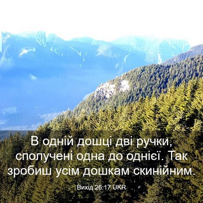 Picture 03 - Вихід 26:17 UKR - В одній дошці дві ручки, - Bible Verse Picture