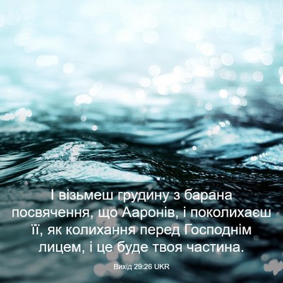 Picture 03 - Вихід 29:26 UKR - І візьмеш грудину з барана - Bible Verse Picture