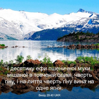 Picture 03 - Вихід 29:40 UKR - І десятину ефи пшеничної - Bible Verse Picture
