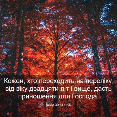 Picture 03 - Вихід 30:14 UKR - Кожен, хто переходить на - Bible Verse Picture
