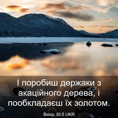 Picture 03 - Вихід 30:5 UKR - І поробиш держаки з - Bible Verse Picture