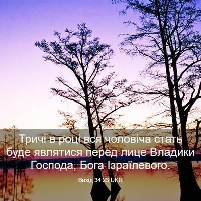 Picture 03 - Вихід 34:23 UKR - Тричі в році вся чоловіча - Bible Verse Picture