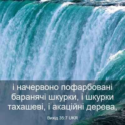 Picture 03 - Вихід 35:7 UKR - і начервоно пофарбовані - Bible Verse Picture