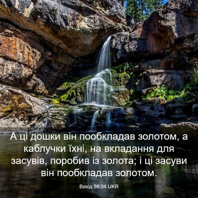 Picture 03 - Вихід 36:34 UKR - А ці дошки він пообкладав - Bible Verse Picture