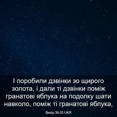 Picture 03 - Вихід 39:25 UKR - І поробили дзвінки зо - Bible Verse Picture