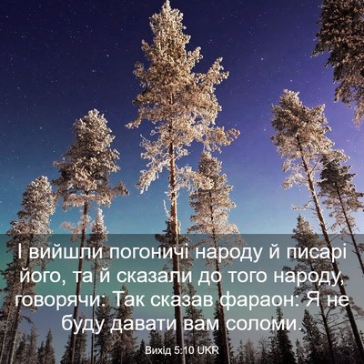Picture 03 - Вихід 5:10 UKR - І вийшли погоничі народу й - Bible Verse Picture