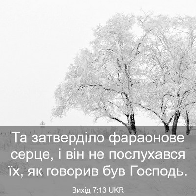 Picture 03 - Вихід 7:13 UKR - Та затверділо фараонове - Bible Verse Picture