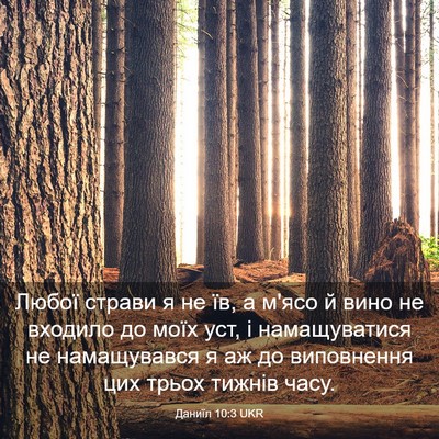 Picture 03 - Даниїл 10:3 UKR - Любої страви я не їв, а - Bible Verse Picture