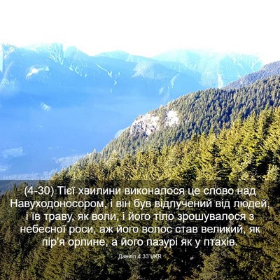 Picture 03 - Даниїл 4:33 UKR - (4-30) Тієї хвилини - Bible Verse Picture
