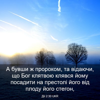 Picture 03 - Дії 2:30 UKR - А бувши ж пророком, та - Bible Verse Picture