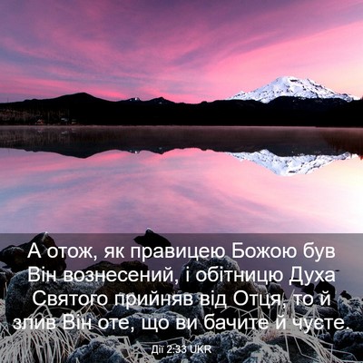 Picture 03 - Дії 2:33 UKR - А отож, як правицею Божою - Bible Verse Picture