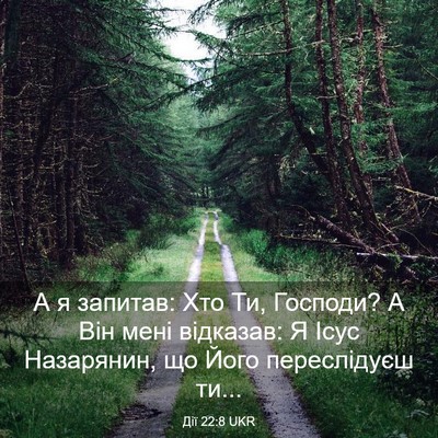 Picture 03 - Дії 22:8 UKR - А я запитав: Хто Ти, - Bible Verse Picture