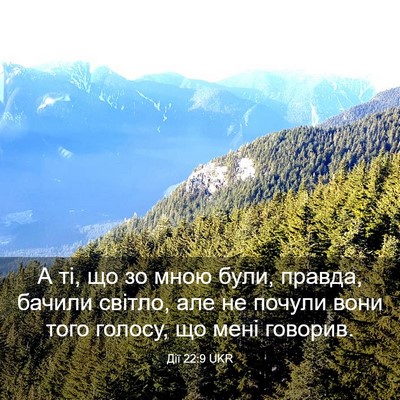 Picture 03 - Дії 22:9 UKR - А ті, що зо мною були, - Bible Verse Picture