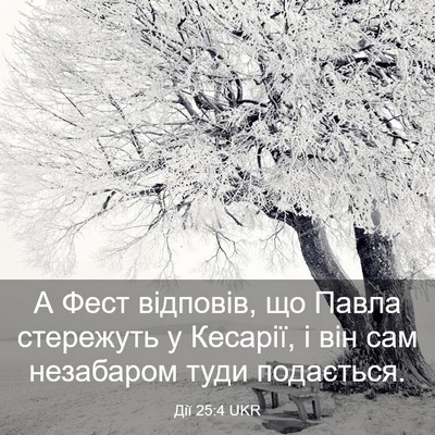 Picture 03 - Дії 25:4 UKR - А Фест відповів, що Павла - Bible Verse Picture