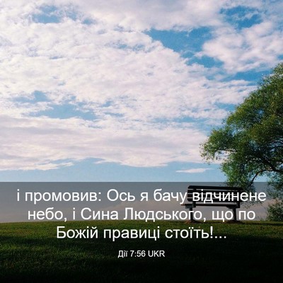 Picture 03 - Дії 7:56 UKR - і промовив: Ось я бачу - Bible Verse Picture