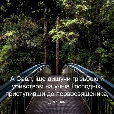 Picture 03 - Дії 9:1 UKR - А Савл, іще дишучи грізьбою - Bible Verse Picture
