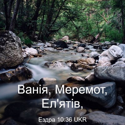 Picture 03 - Ездра 10:36 UKR - Ванія, Меремот, - Bible Verse Picture