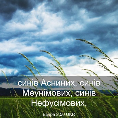 Picture 03 - Ездра 2:50 UKR - синів Асниних, синів - Bible Verse Picture