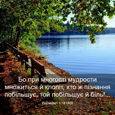 Picture 03 - Екклезіяст 1:18 UKR - Бо при многості мудрости - Bible Verse Picture